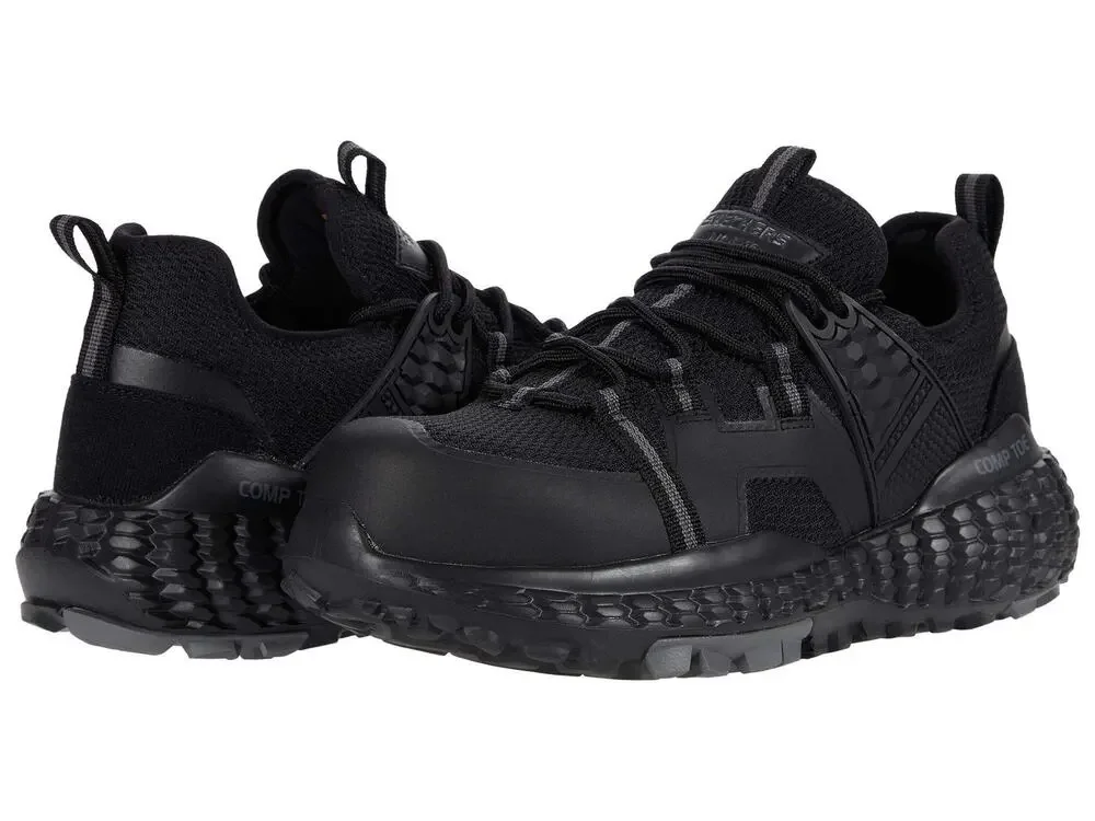 SKECHERS MONSTER COMP TOE BLACK 8.5 D (M)